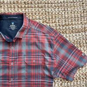 Kuhl Response Quick Dry Wicking UV Shirt 2XL Molten Rock Red Short Sleeve 7452